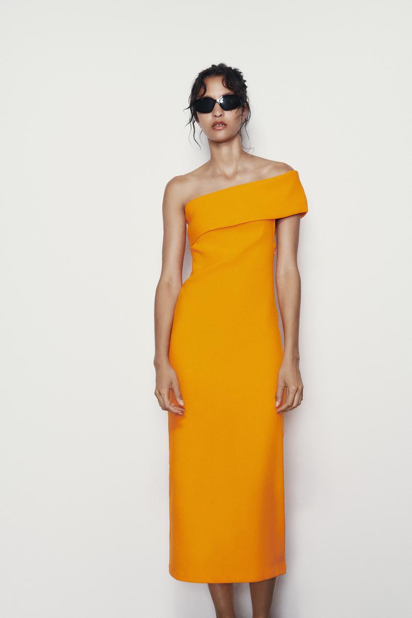Zara orange summer dress Clearance