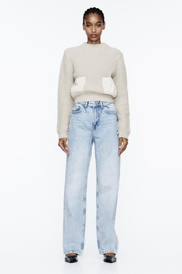 ДЖИНСЫ Z1975 LONG LENGTH ПРЯМОГО КРОЯ С ВЫСОКОЙ ПОСАДКОЙ — ГОЛУБОЙ от Zara — изображение 0