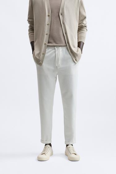 White pants zara man Clearance