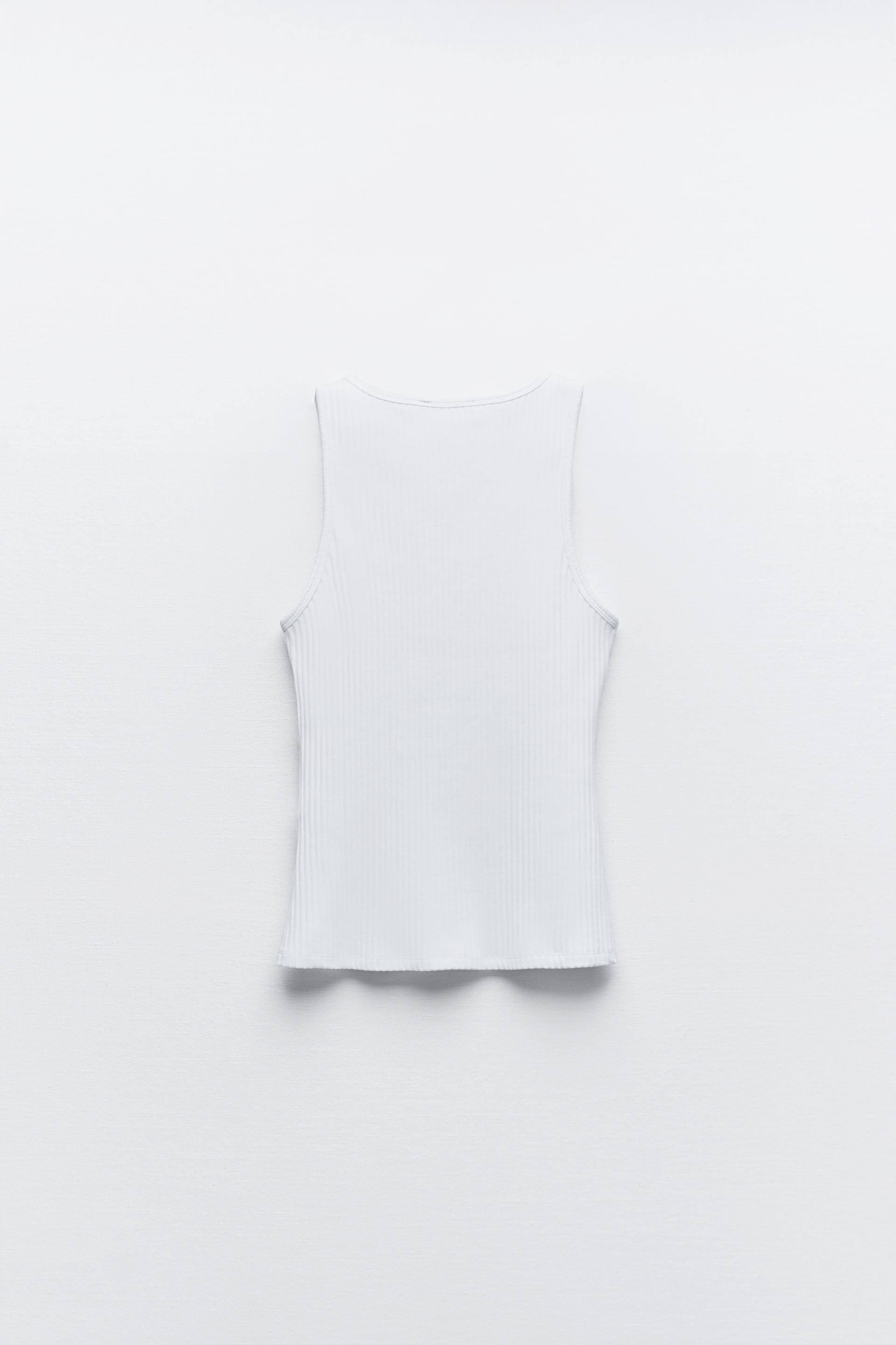 Ribbed vest zara Clearance