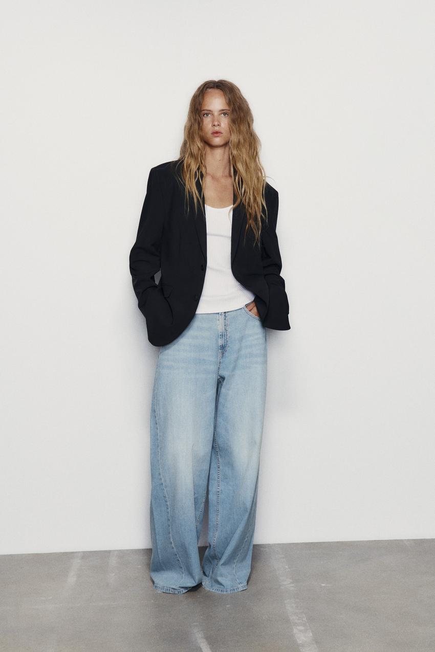 White ribbed vest zara Clearance