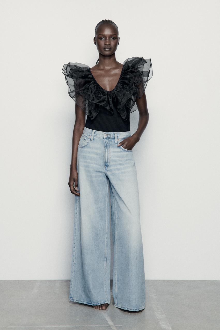 Zara lace bodysuit black Clearance