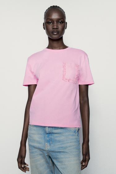 Pink zara t shirt Clearance