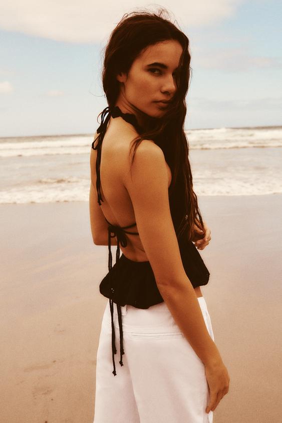 Zara women black top Clearance