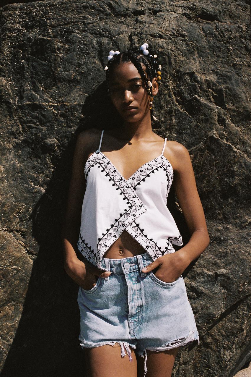 Top ecru zara Clearance