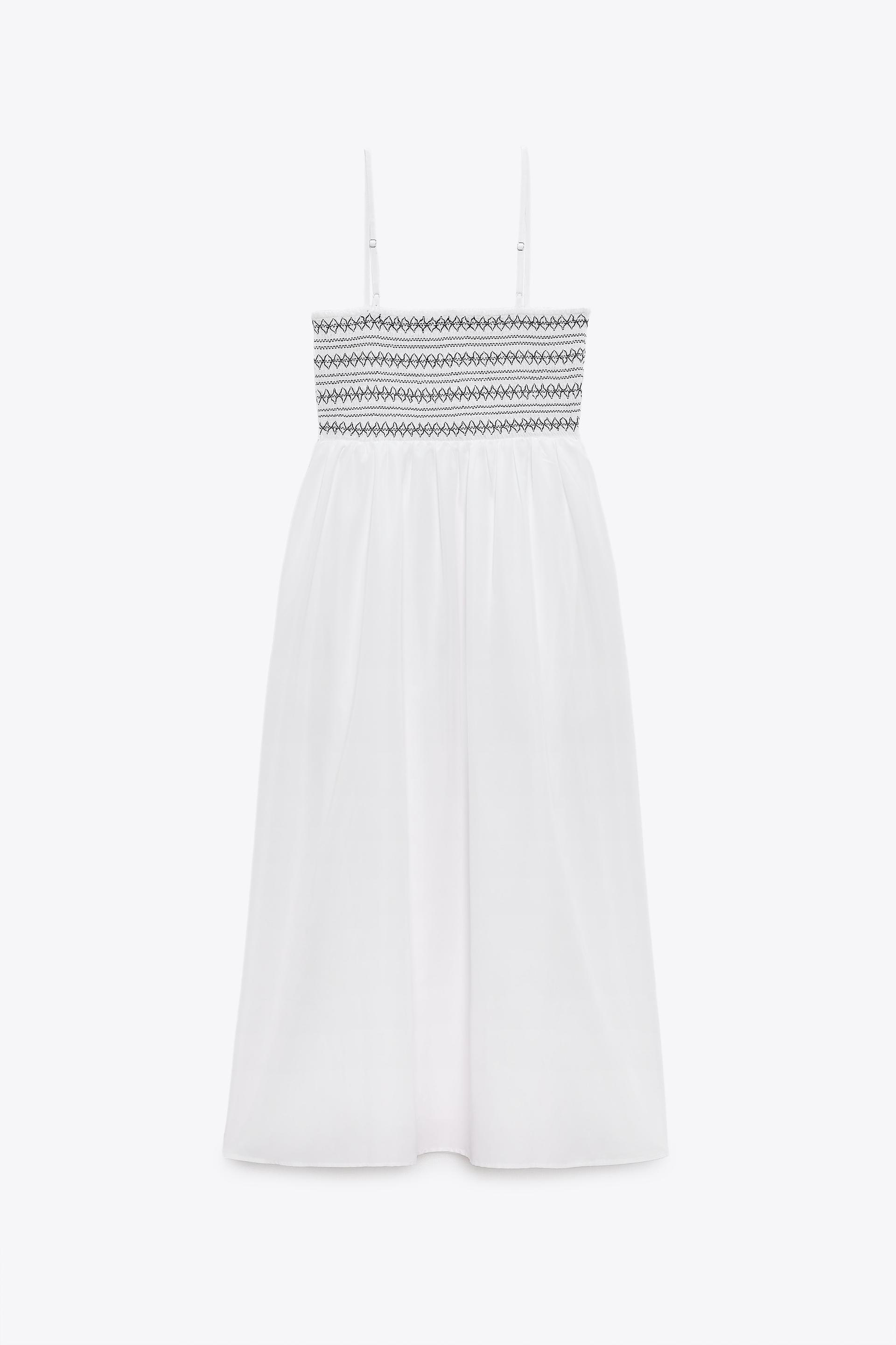 Zara contrasting poplin dress Clearance