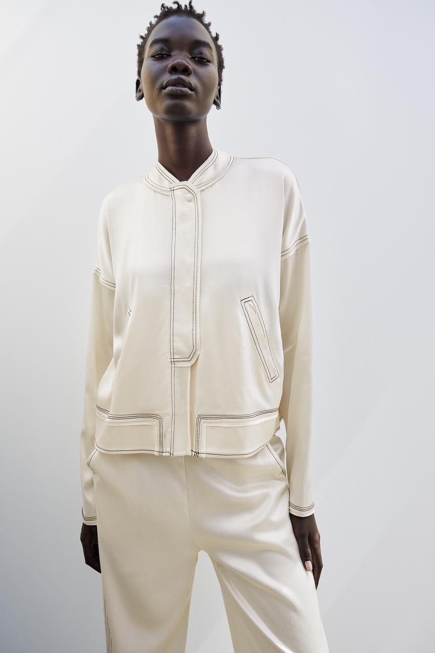 Zara satin bomber Clearance