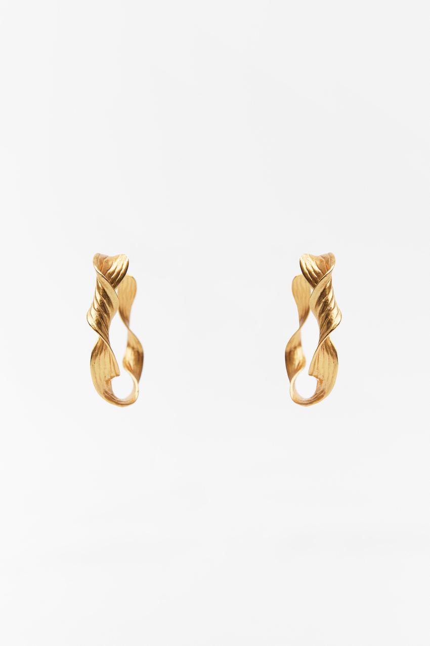 Zara gold hoop earrings Clearance