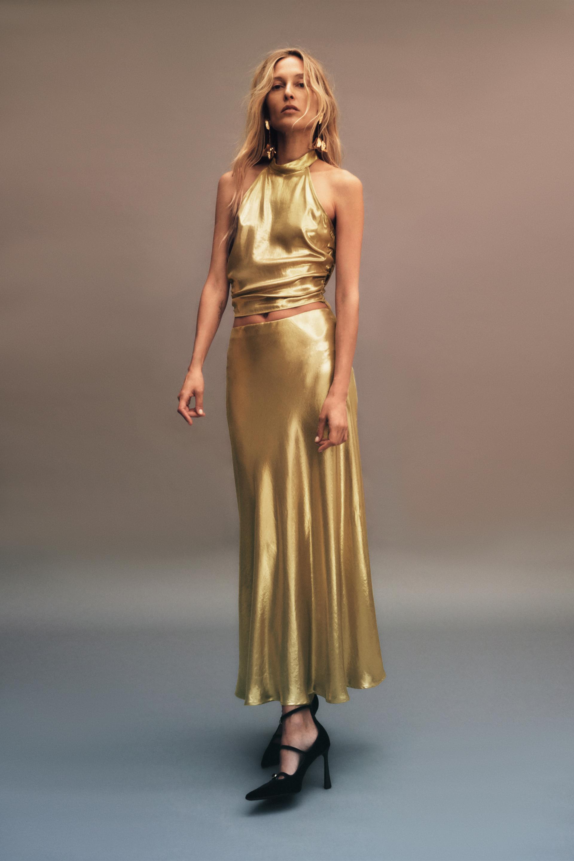 LONG METALLIC SKIRT