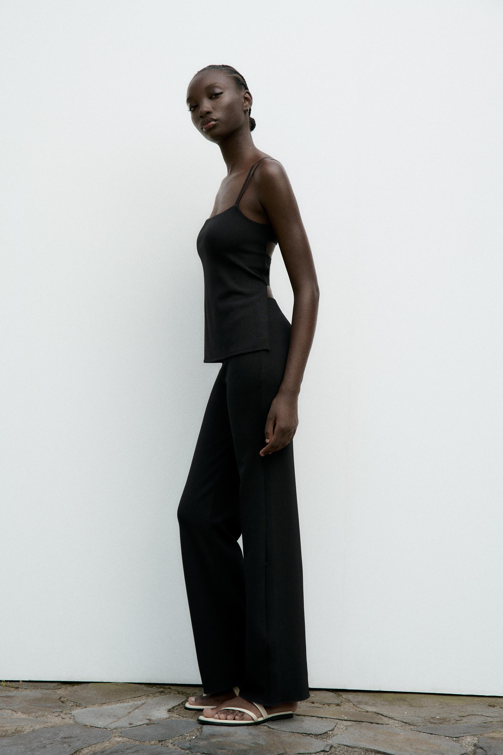 Zara ribbed wide leg pants Clearance