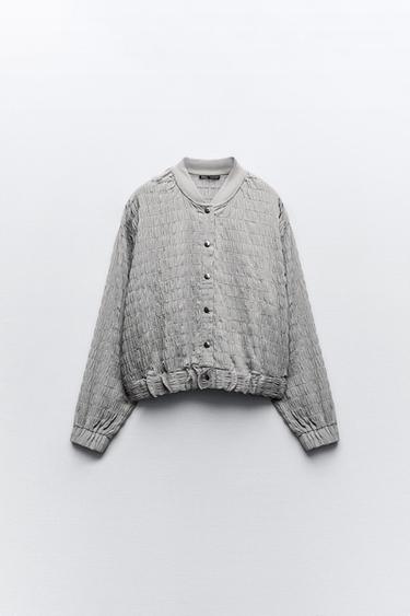 Бомбер со структурой - серый от Zara - изображение 4