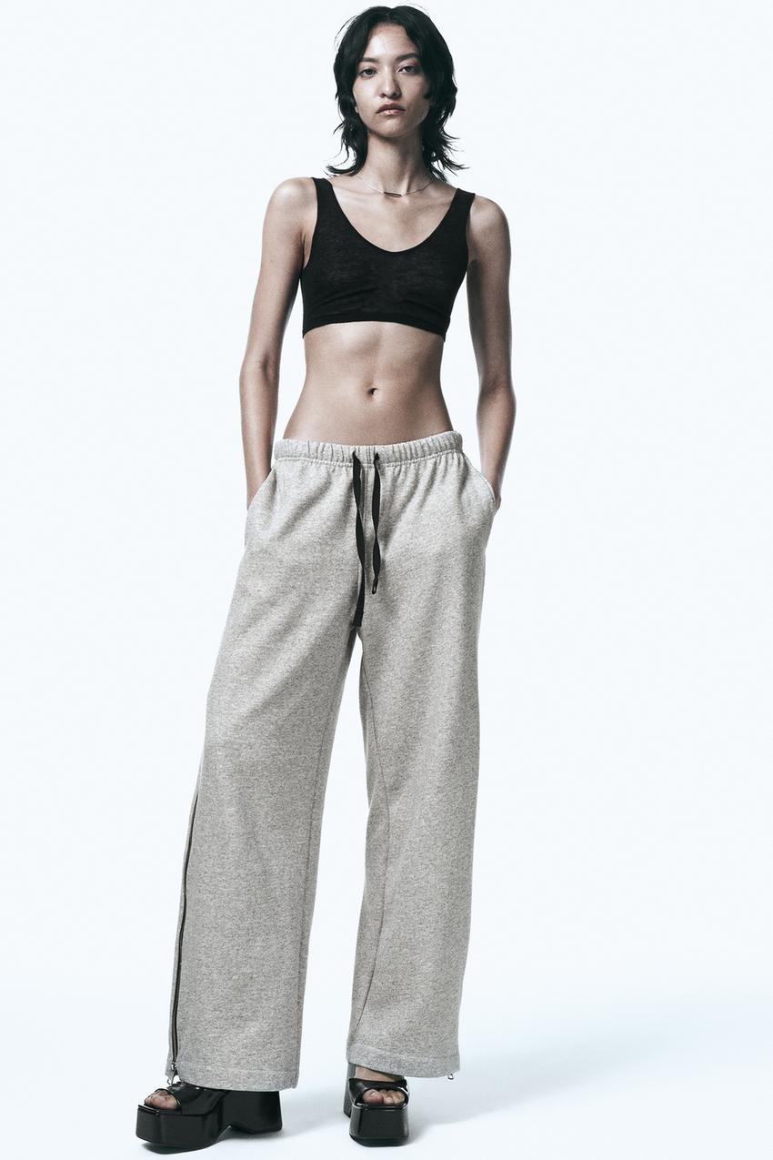 Zara wide leg plush pants Clearance