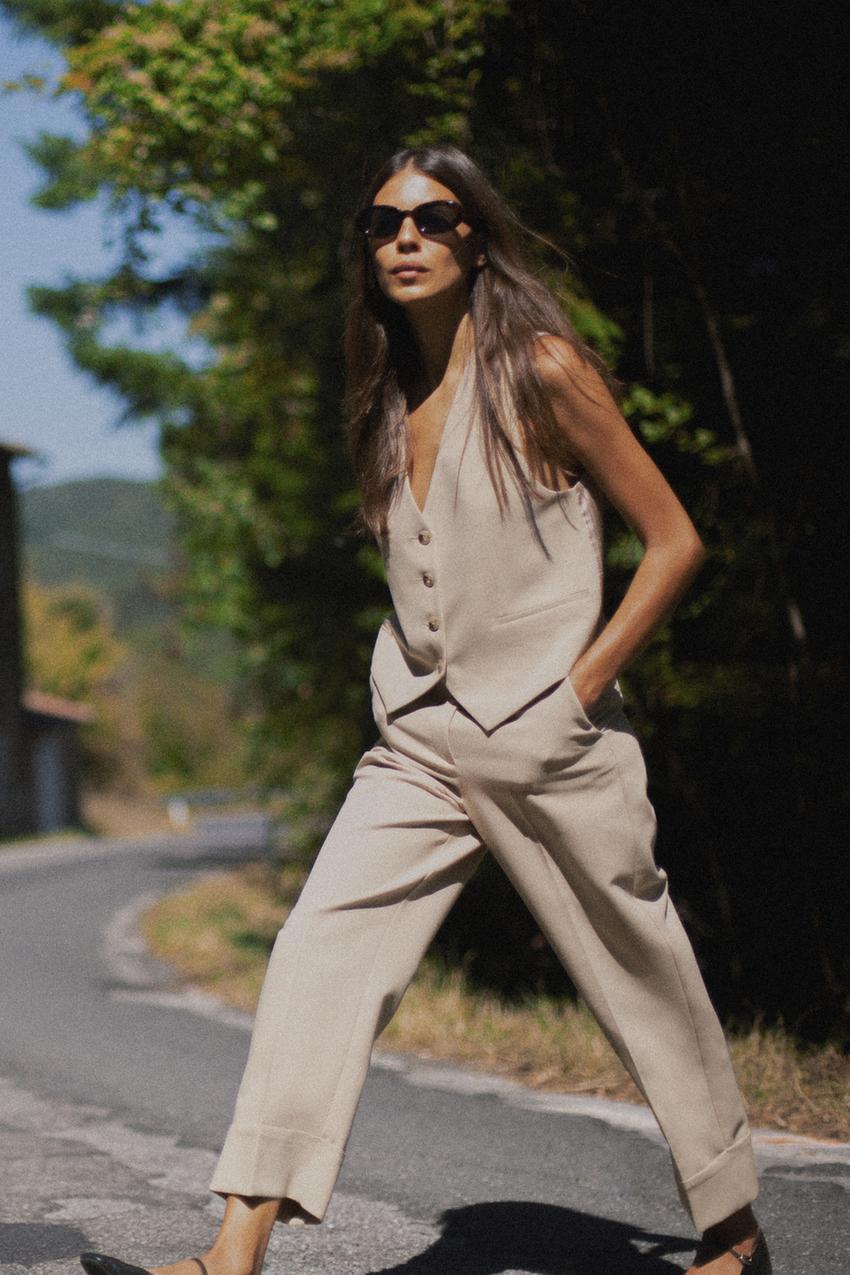 Long gilet women's zara Outlet