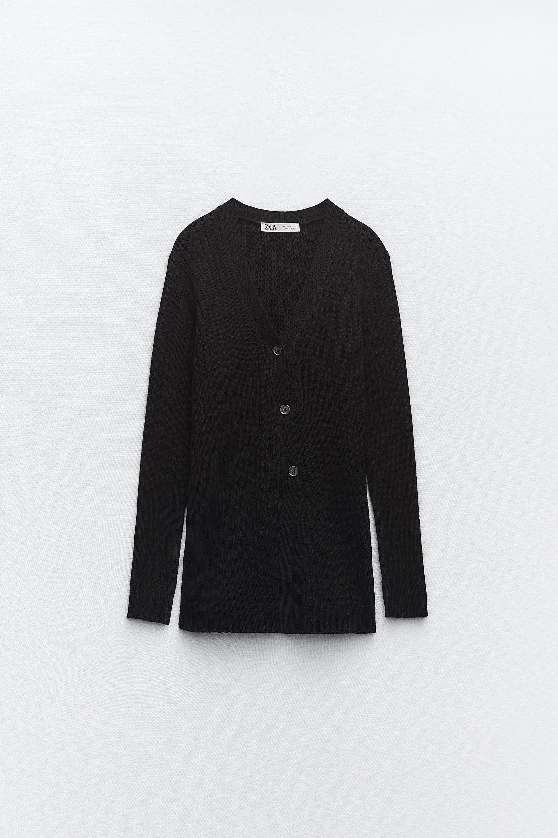 Zara ribbed knit cardigan Clearance