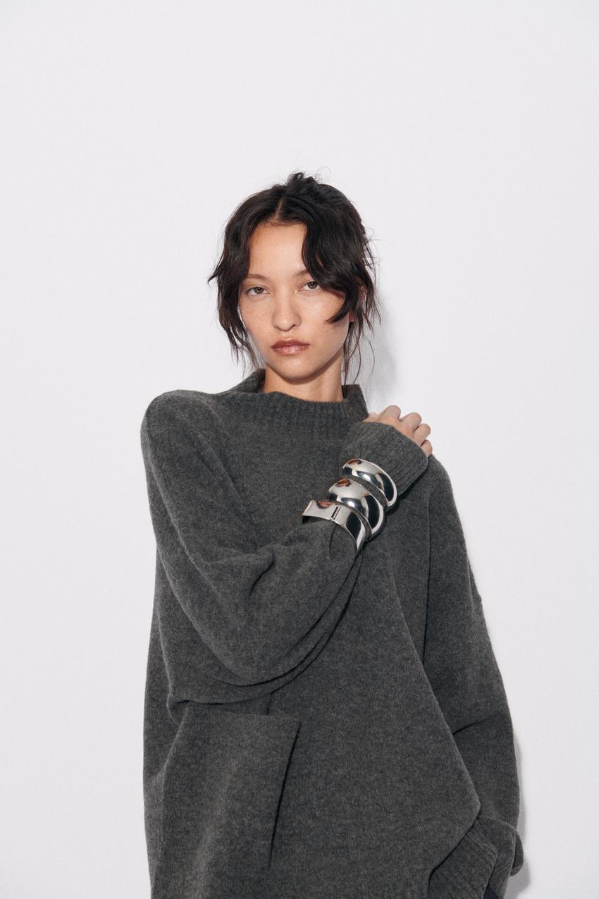 Zara grey turtleneck Clearance