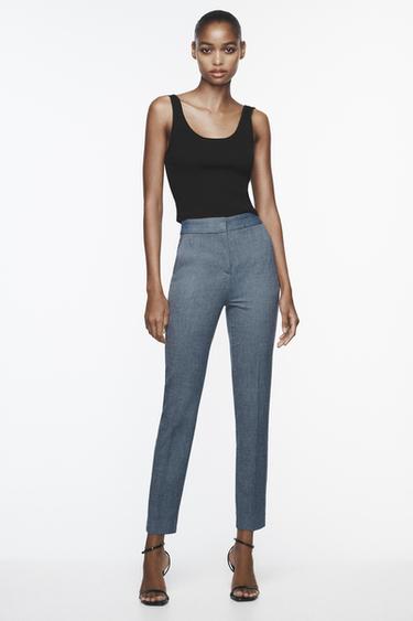 Zara high rise cigarette trousers Clearance