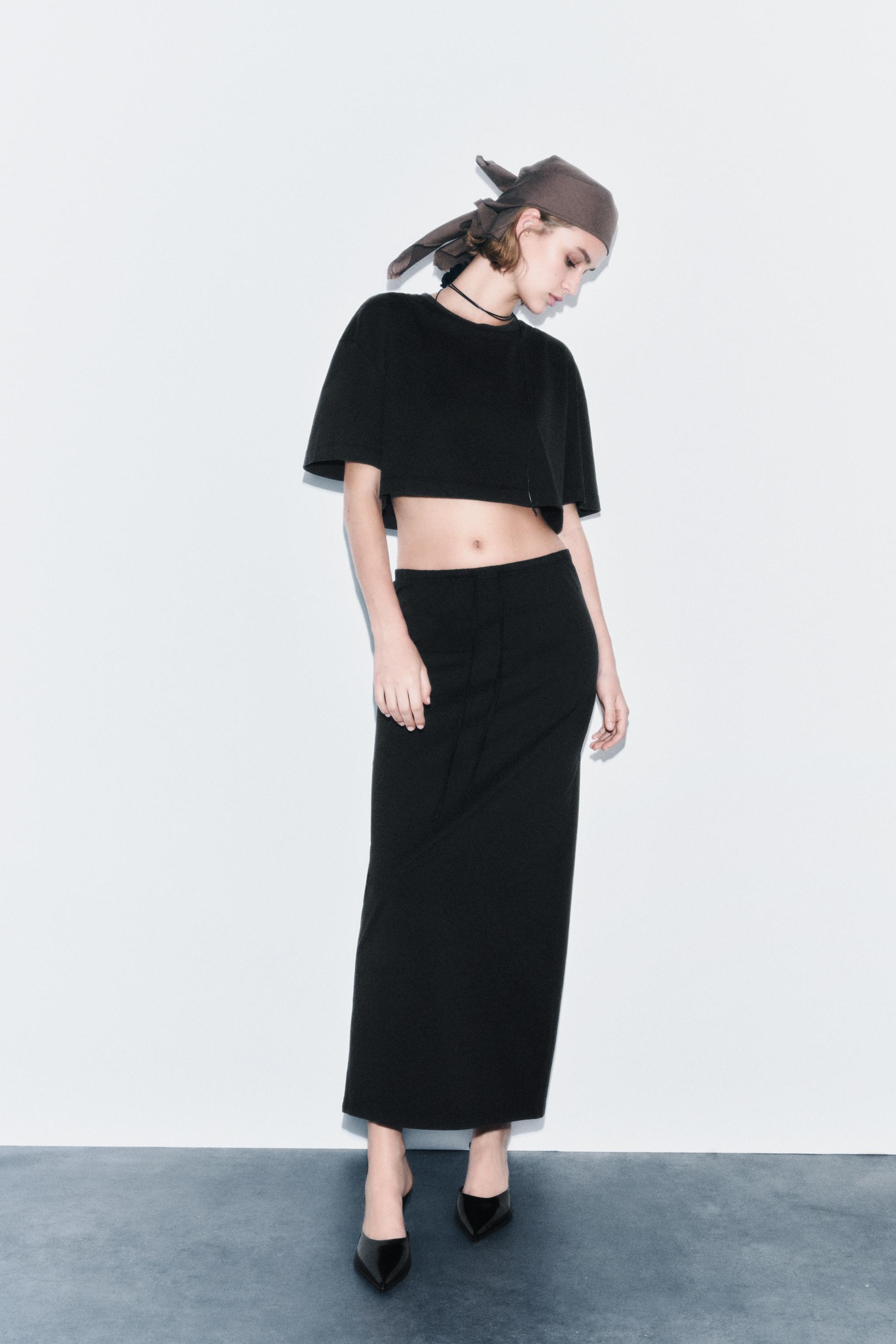 Zara washed effect crop top Clearance