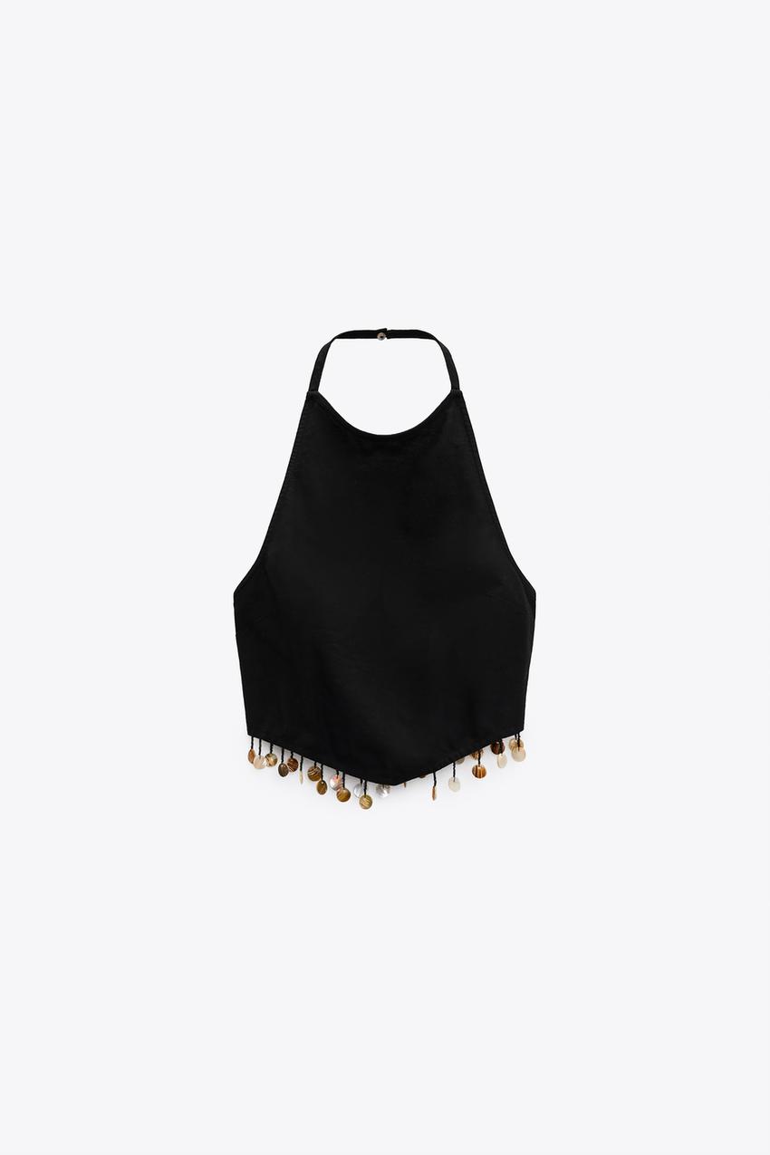 Halter neck top zara Clearance