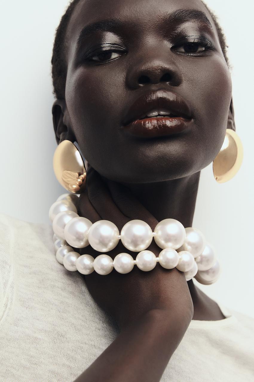 Pearl necklace zara Outlet