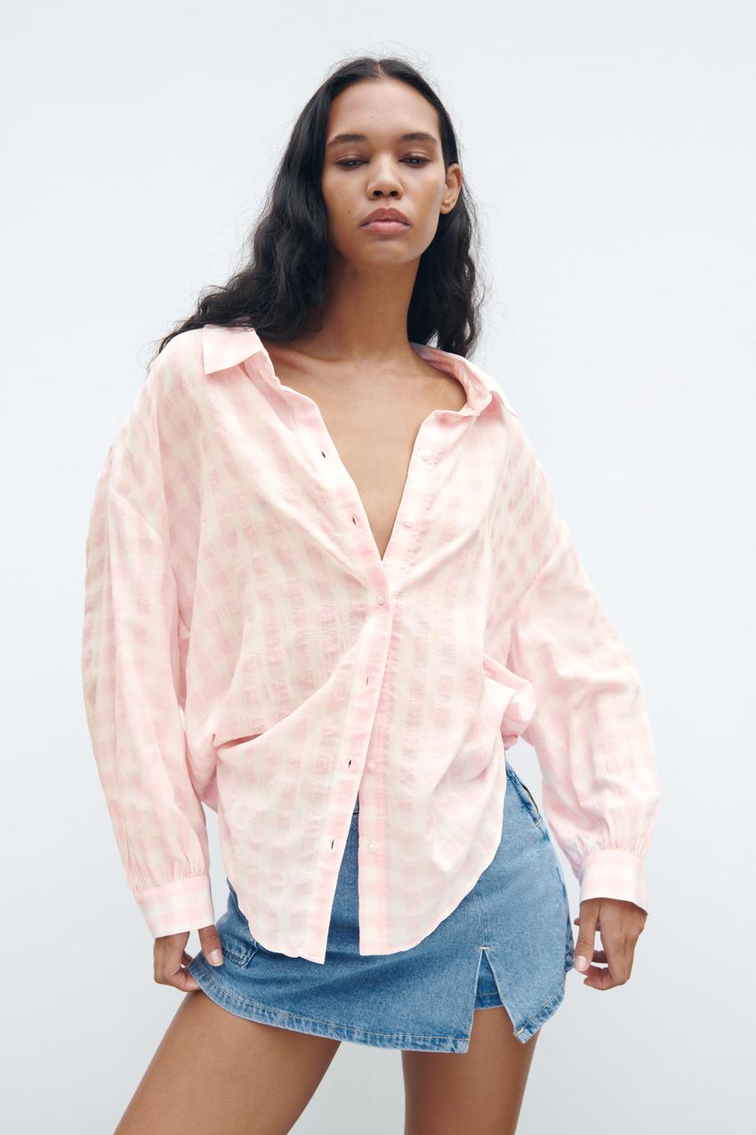 Zara plaid top Outlet