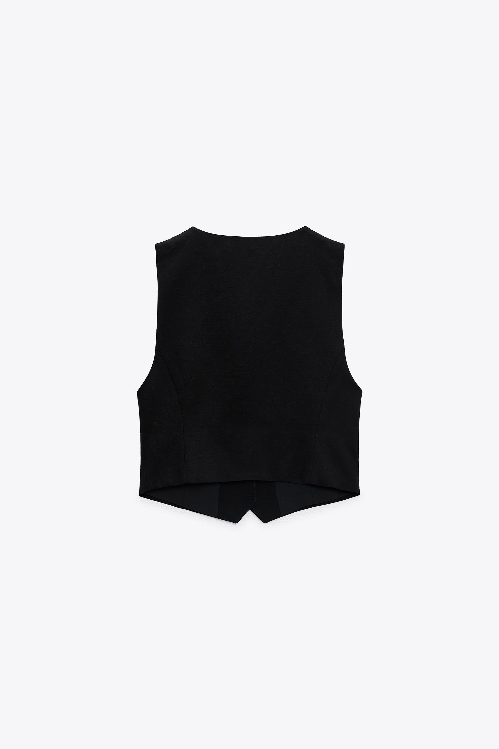 Top cropped negro zara Clearance