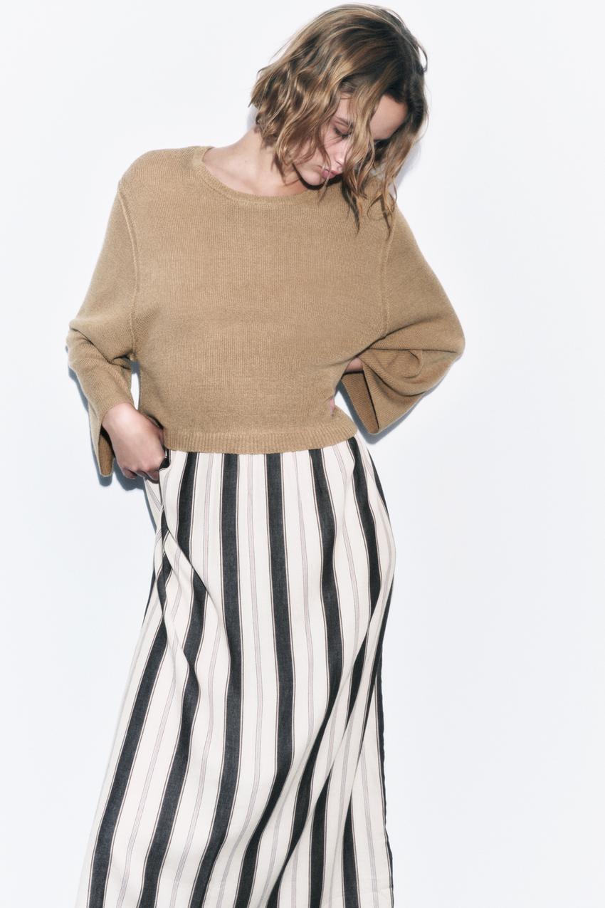 Combination knit dress zara Clearance