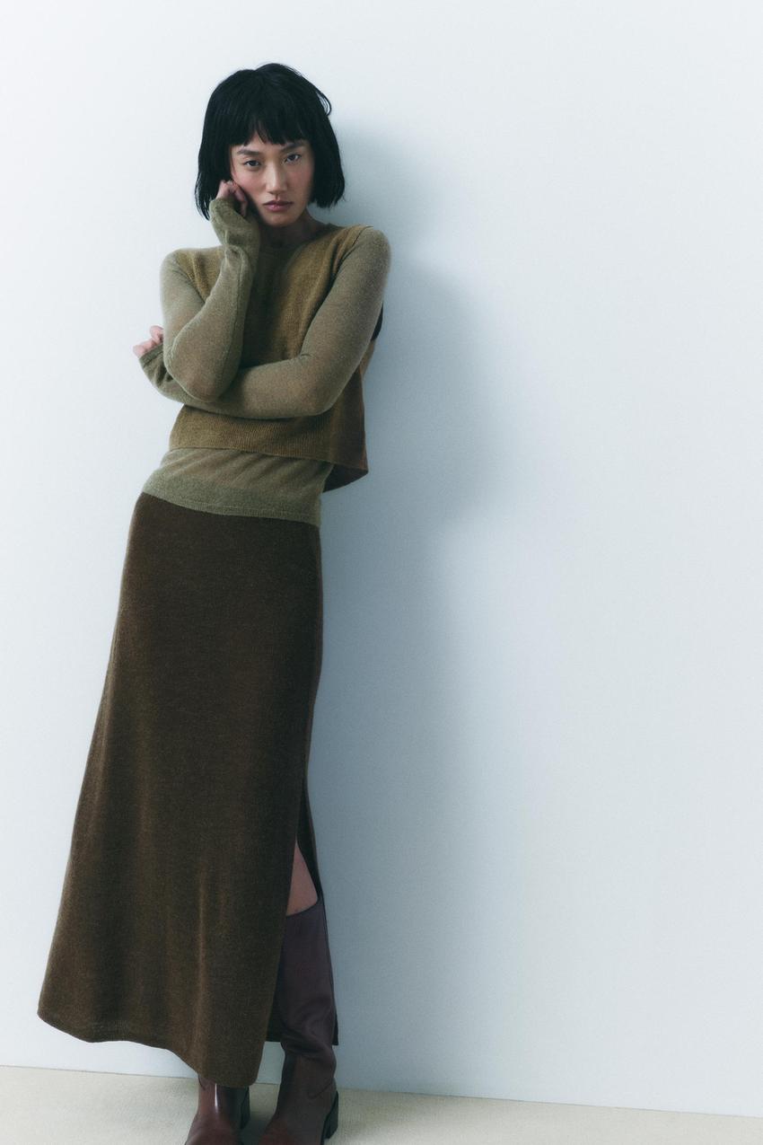 Zara long knit skirt Outlet