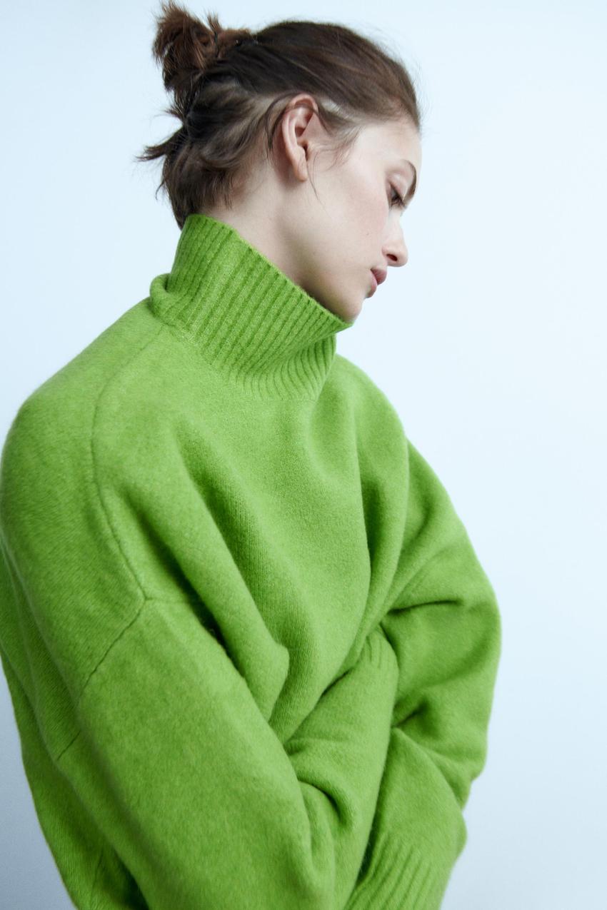 Roll neck jumper womens zara Clearance