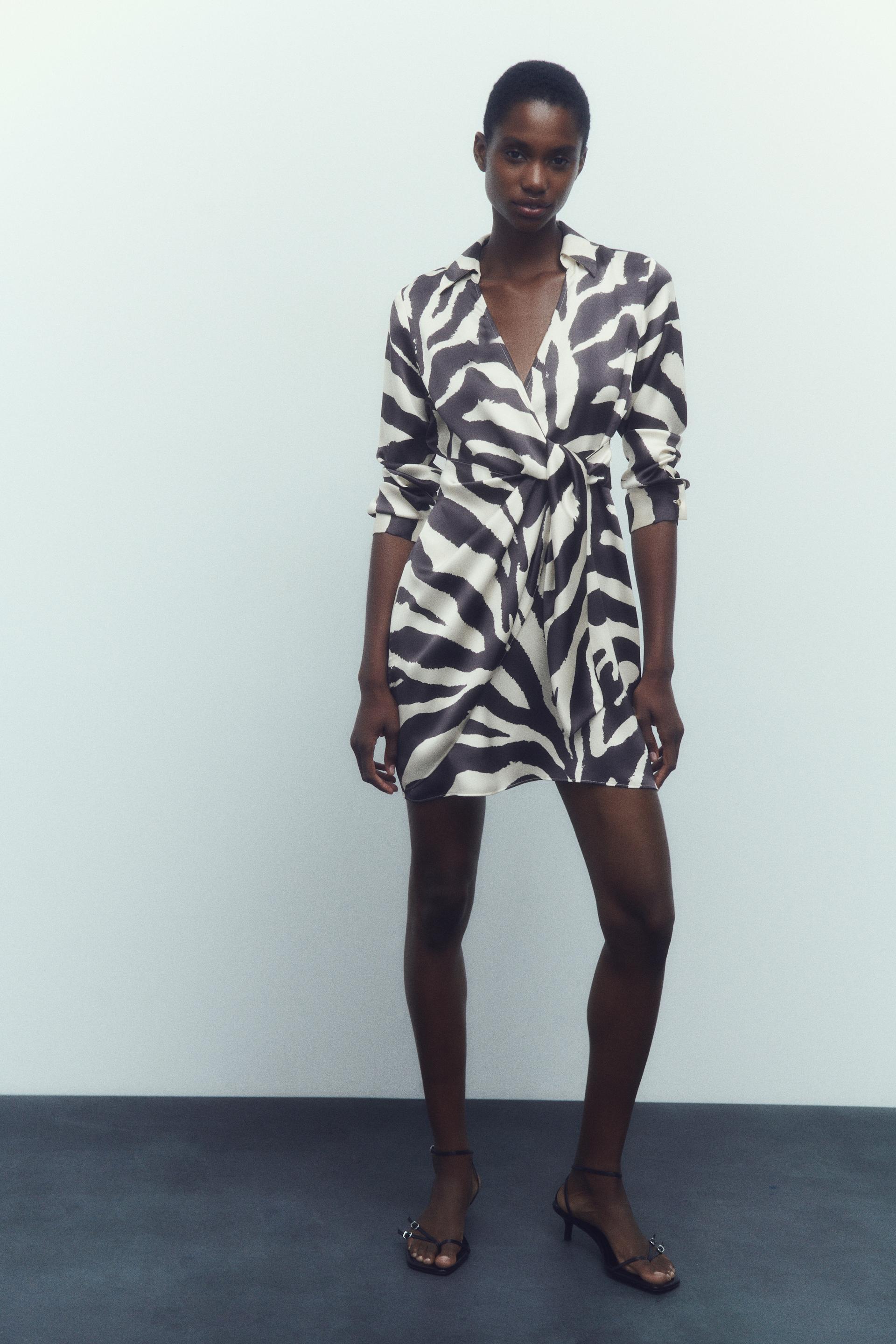 Zara cow print dress Outlet