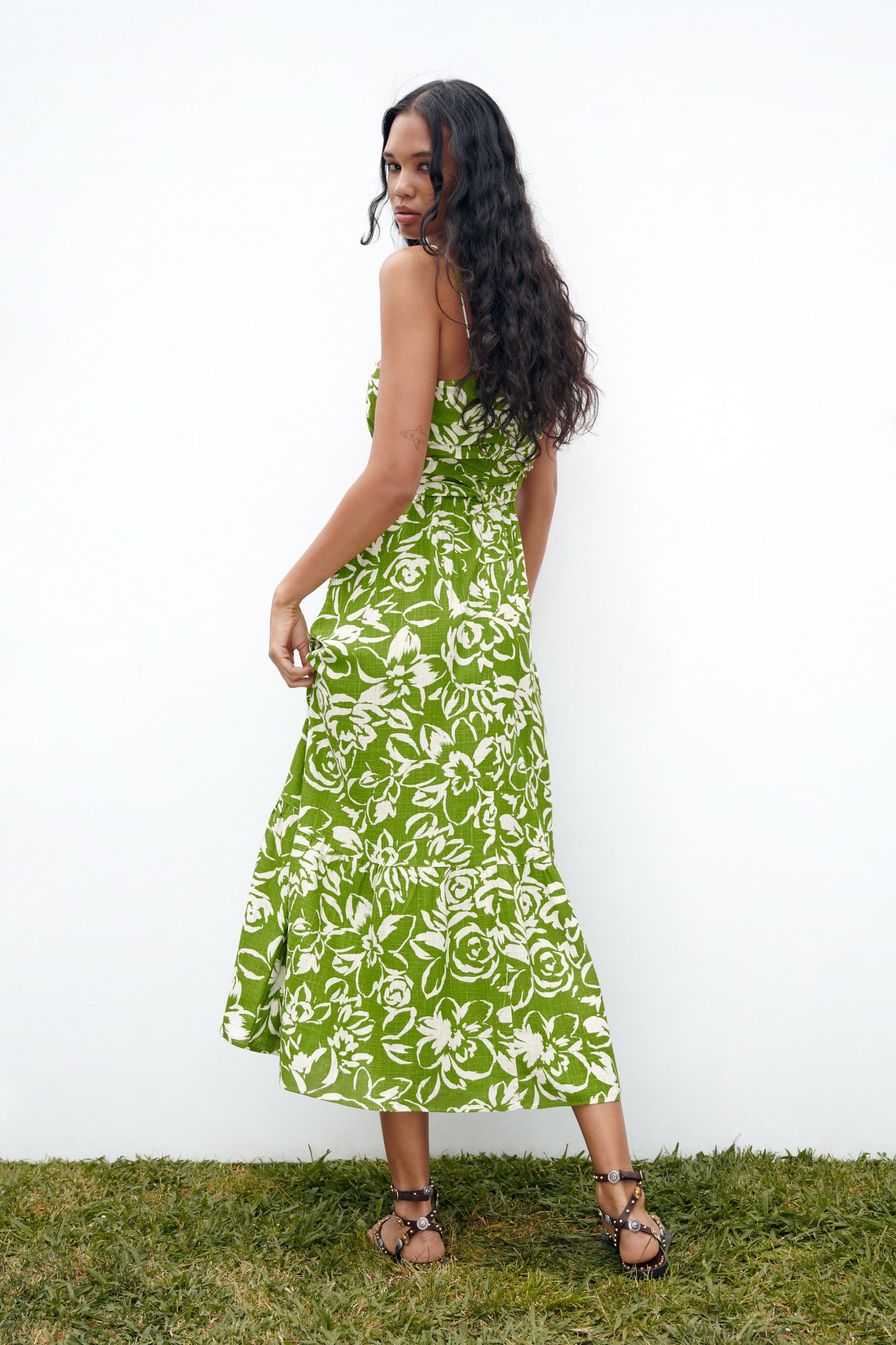 Midi dress with cut out detail zara Clearance
