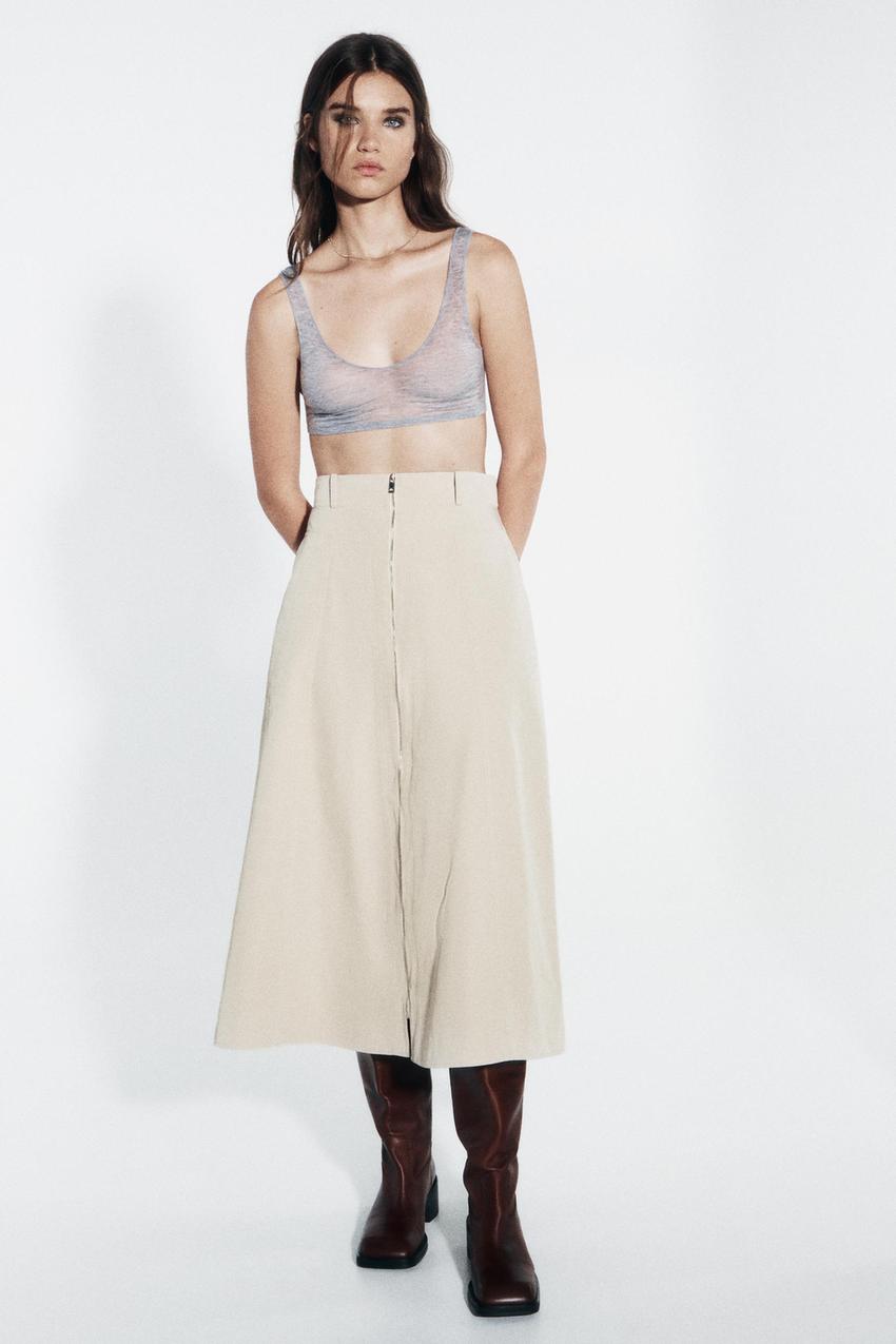 Zara skirt beige Clearance