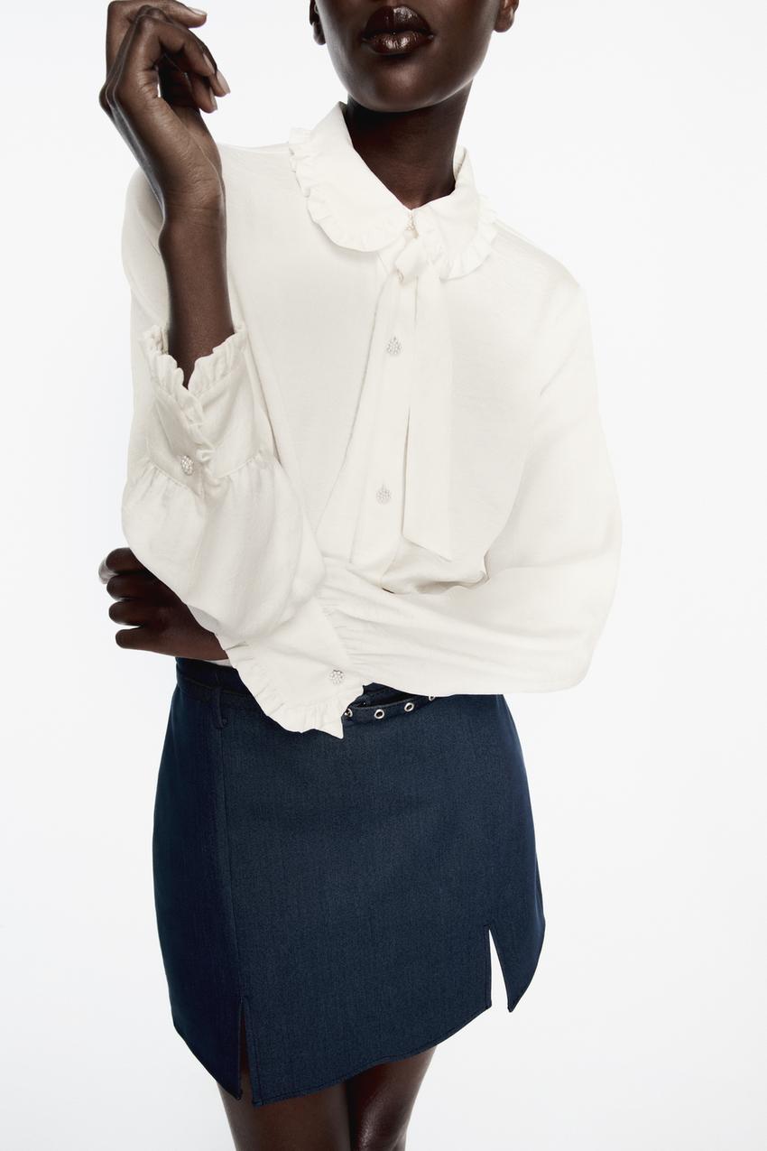 Zara creased effect top Clearance