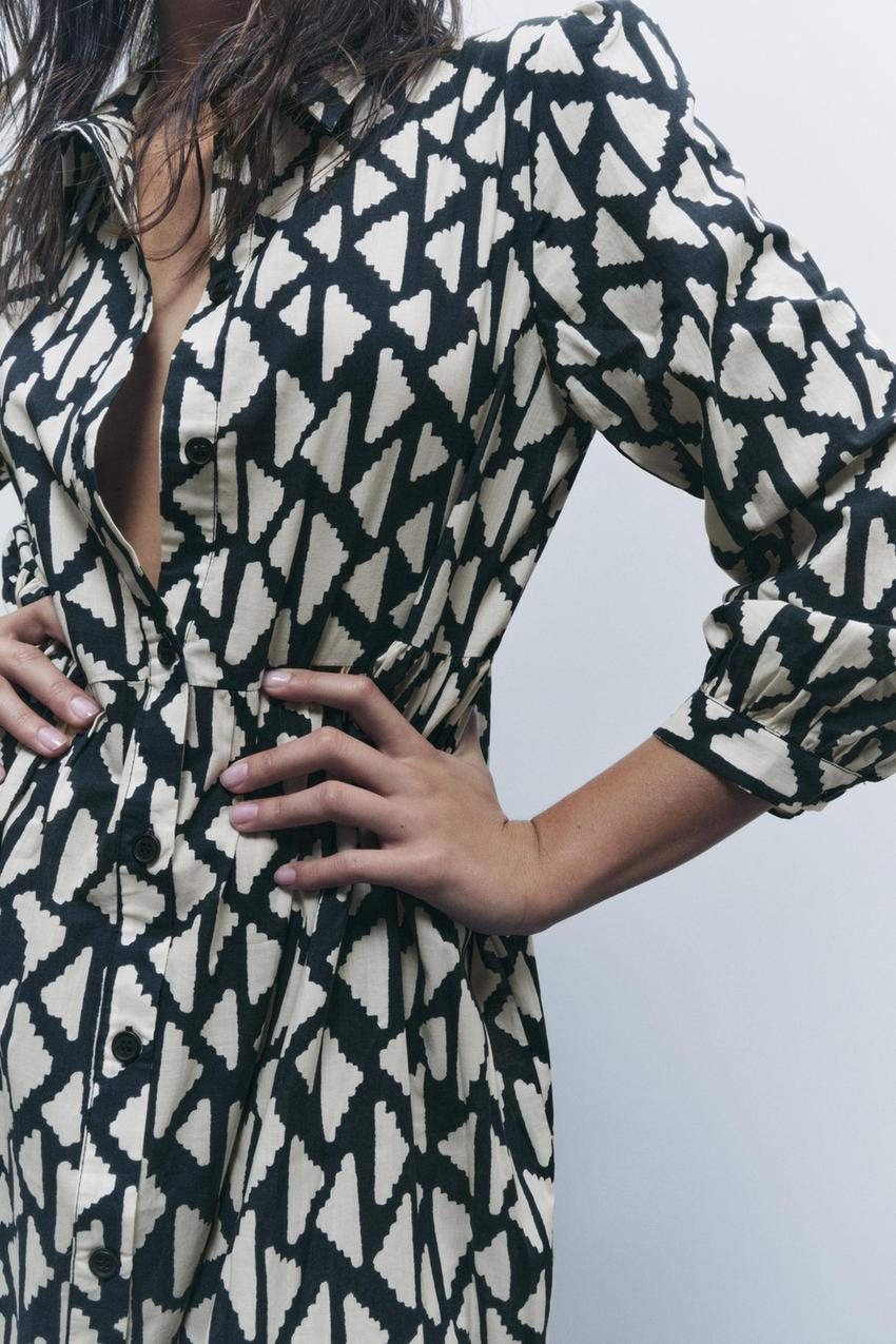 Zara black and white maxi dress Clearance