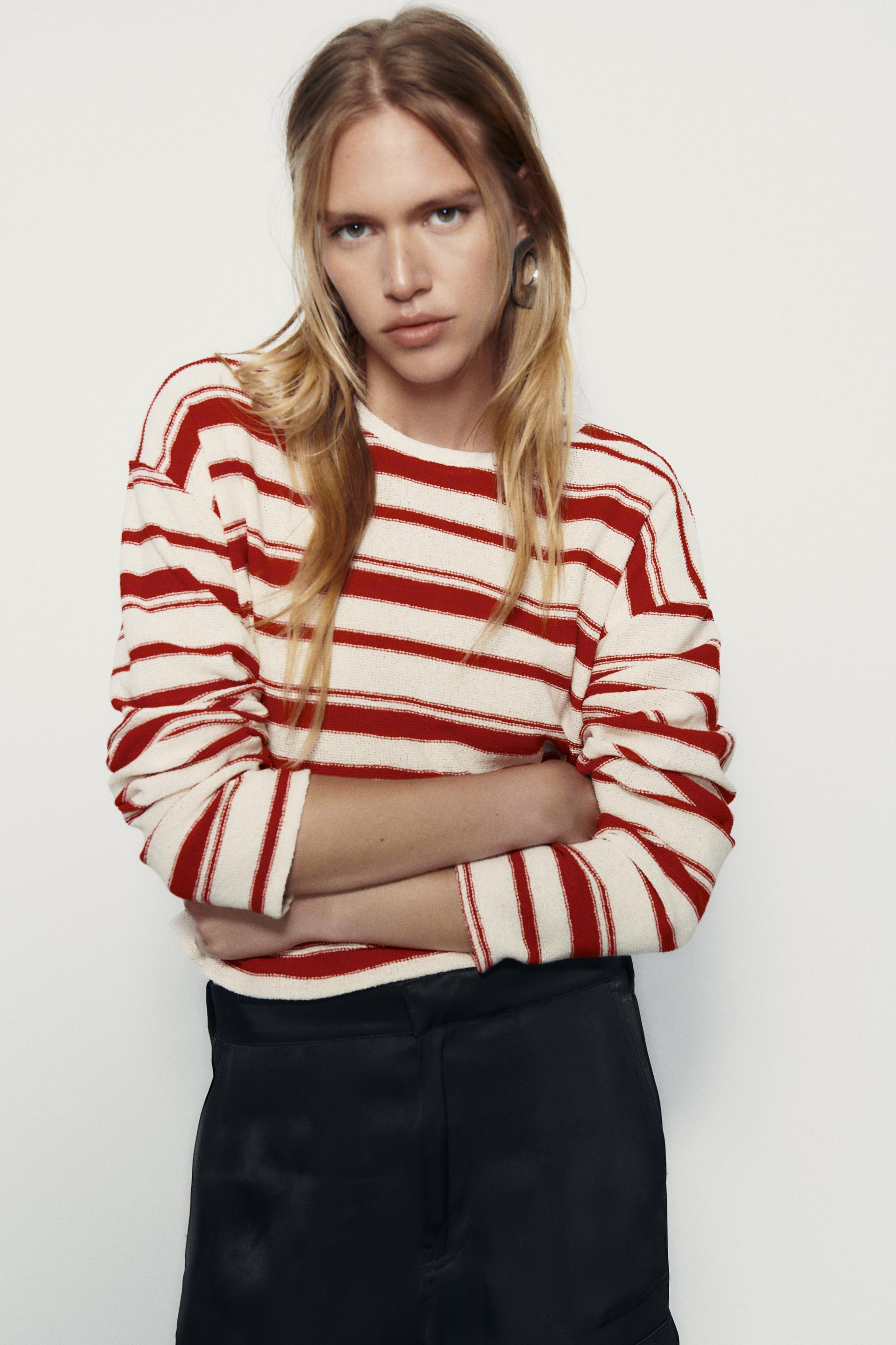 Zara women's striped sweater Outlet