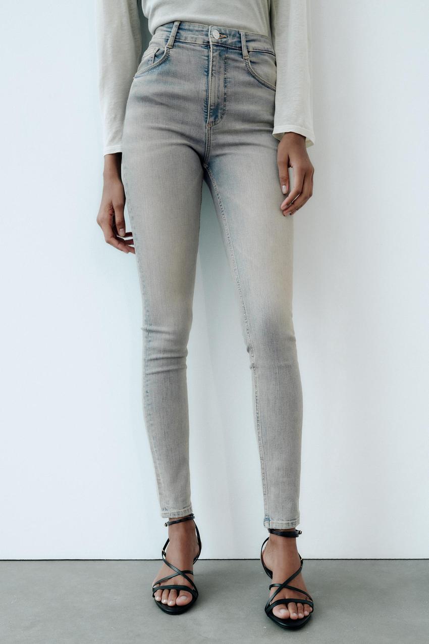 Zara high waisted jeans women Clearance