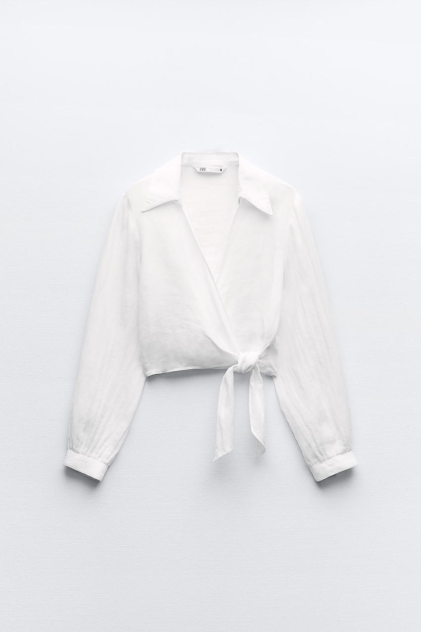 Zara draped tied shirt Clearance