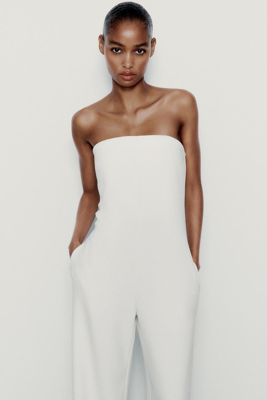 Zara strapless jumpsuit Clearance
