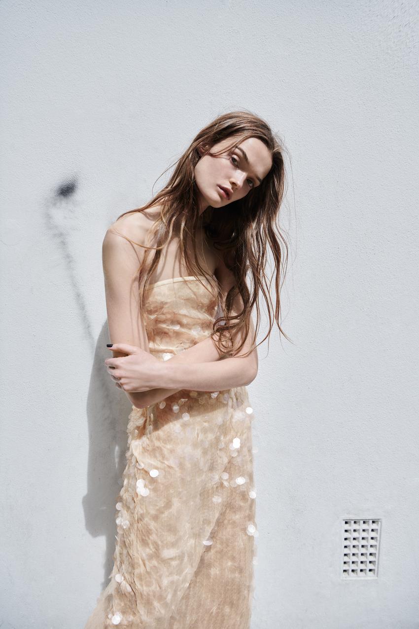 Zara white sparkly dress Clearance