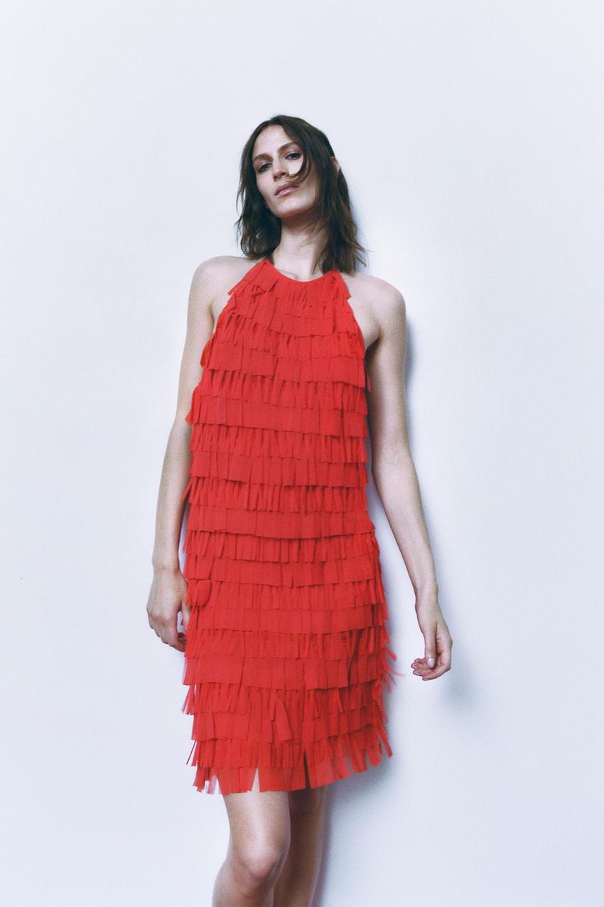 Fringe dress zara Clearance