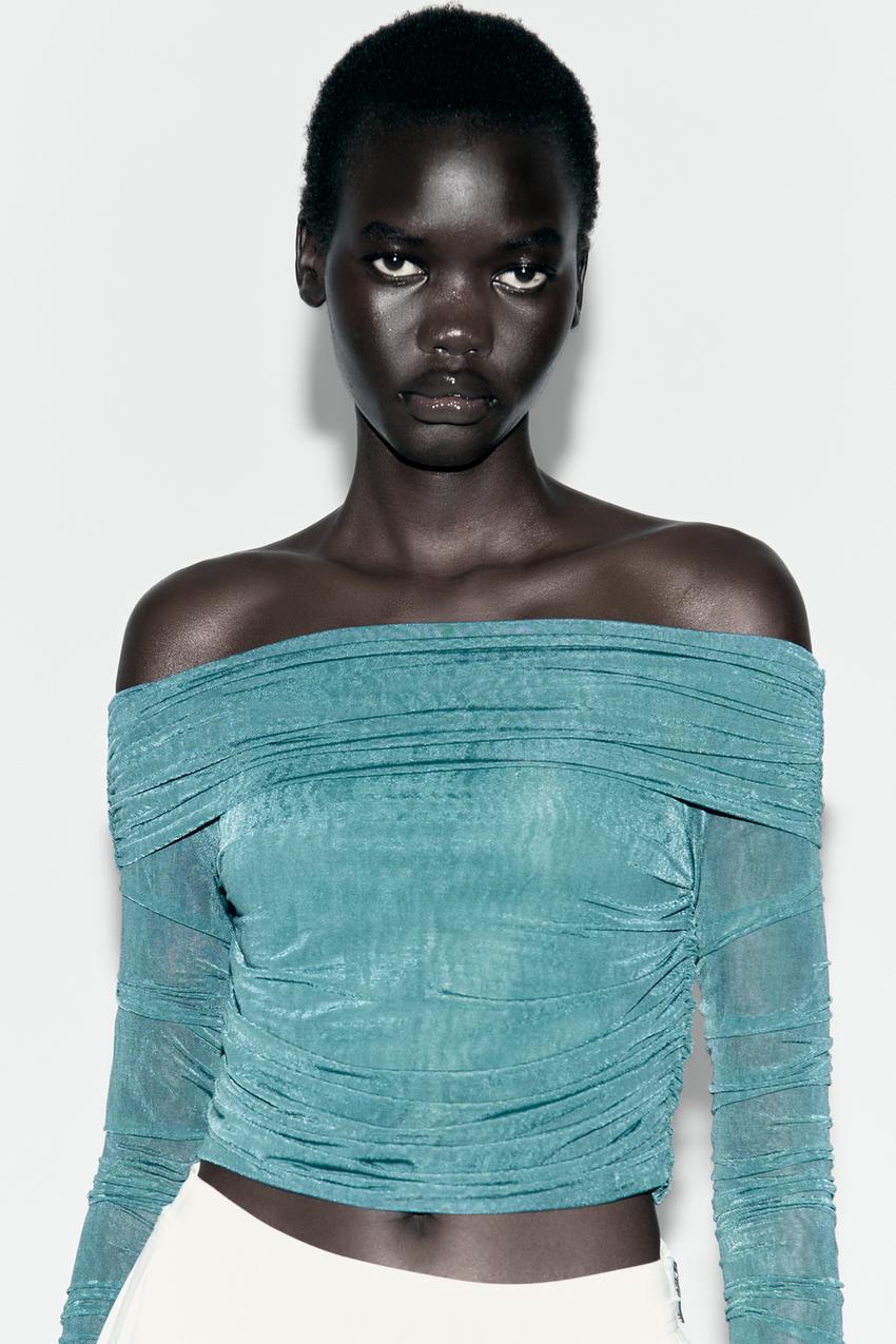 Ruched zara top Clearance