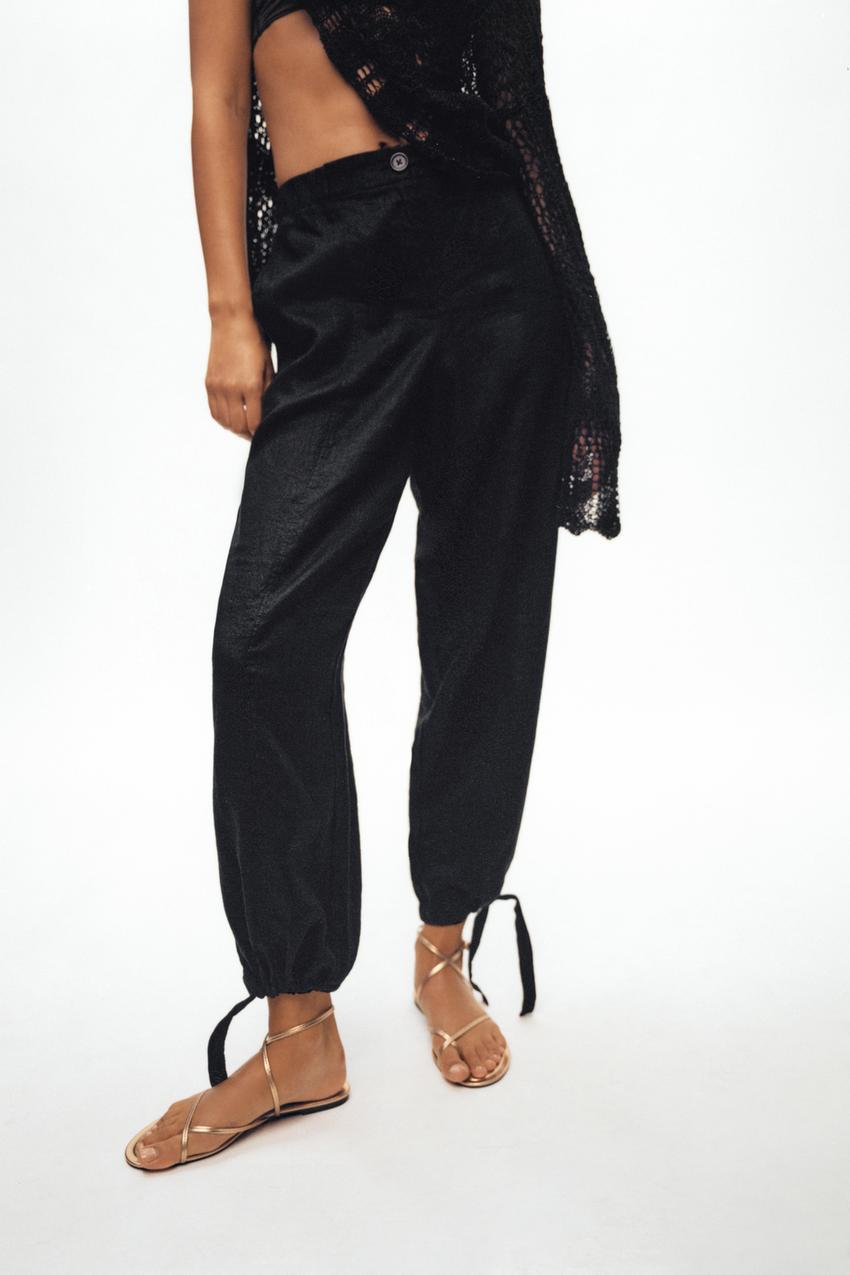 Zara crinkle trousers Clearance