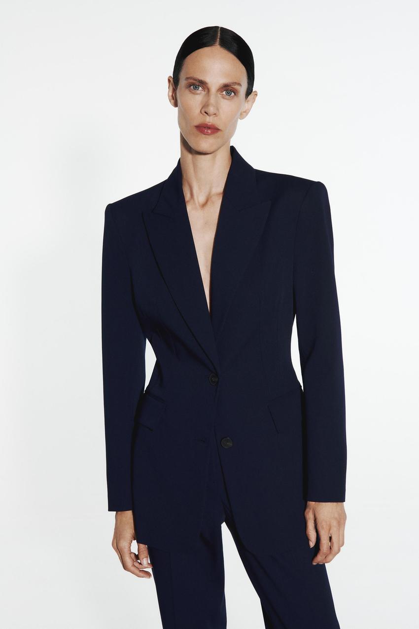 Zara womens navy blazer Clearance