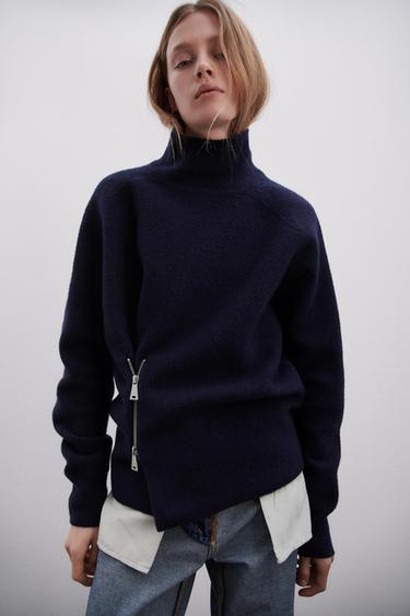 Obrázek 0 z/ze SVETR NA ZIP ZE 100% VLNY - LIMITED EDITION od Zara