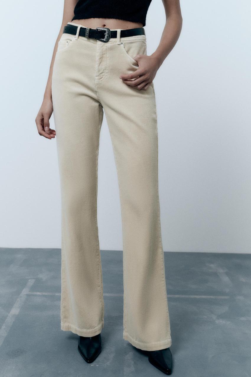 Zara flared corduroy trousers Clearance