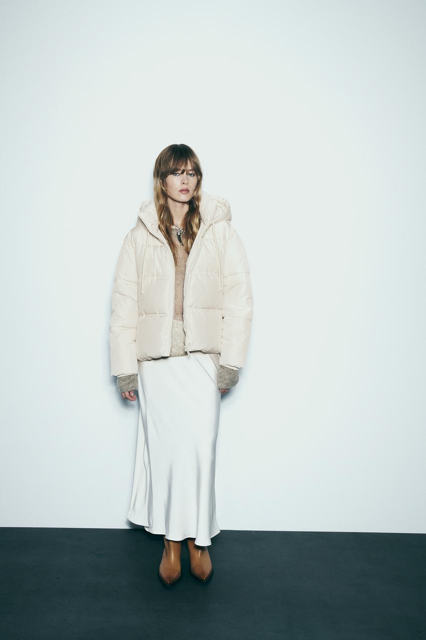 Zara white puffer jacket womens Clearance