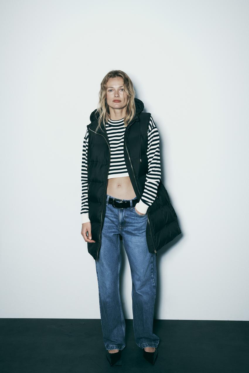 Zara puffer gilet with pockets Clearance