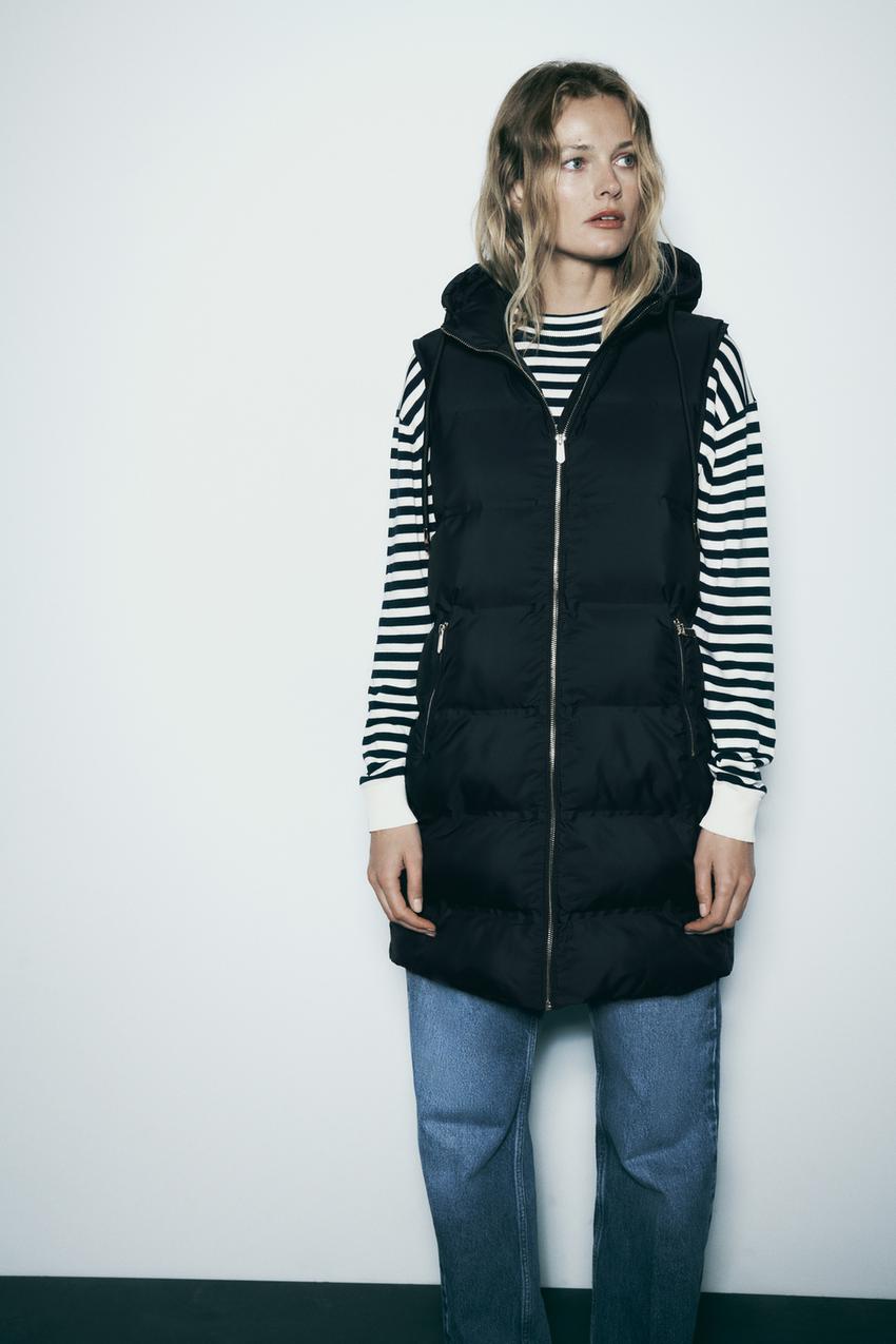 Long gilet women's zara Outlet