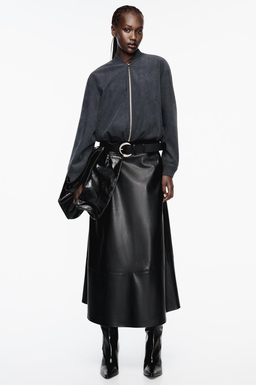 Zara black and white midi skirt Clearance