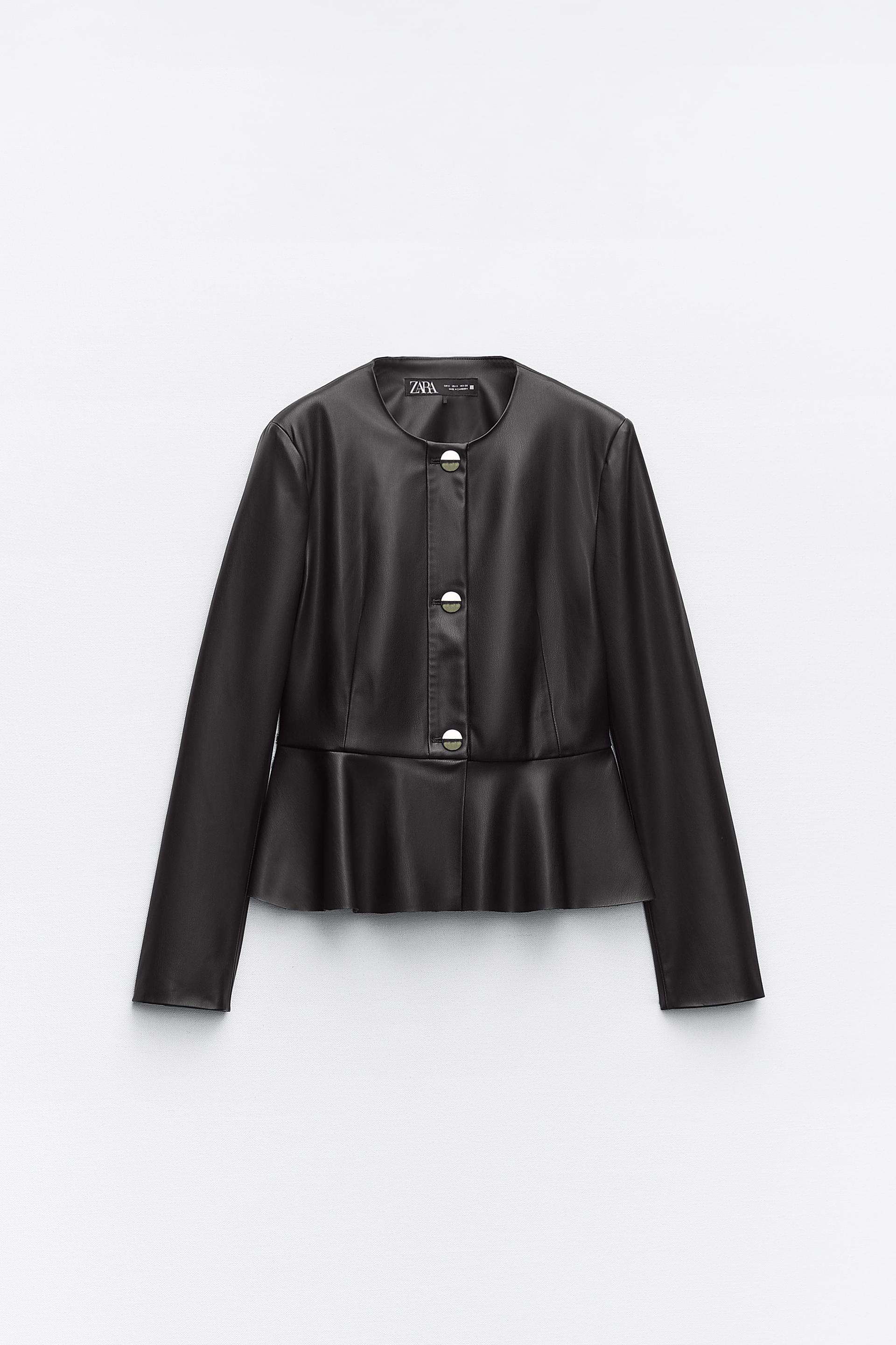 Zara lederjacke peplum Clearance