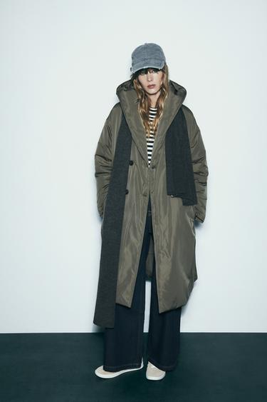 quilted coat with water and wind protection